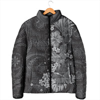Pauli Hawai'i Hibiscus Padded Jacket Polynesian Tribal Tattoo Pattern Floral Elements LT9 - Polynesian Pride