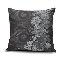 Pauli Hawai'i Hibiscus Pillow Cover Polynesian Tribal Tattoo Pattern Floral Elements LT9 Soft Black - Polynesian Pride