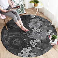 Pauli Hawai'i Hibiscus Round Carpet Polynesian Tribal Tattoo Pattern Floral Elements LT9 - Polynesian Pride