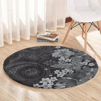Pauli Hawai'i Hibiscus Round Carpet Polynesian Tribal Tattoo Pattern Floral Elements LT9 - Polynesian Pride