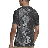 Pauli Hawai'i Hibiscus Rugby Jersey Polynesian Tribal Tattoo Pattern Floral Elements LT9 - Polynesian Pride