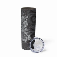Pauli Hawai'i Hibiscus Skinny Tumbler Polynesian Tribal Tattoo Pattern Floral Elements LT9 - Polynesian Pride