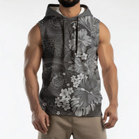 Pauli Hawai'i Hibiscus Sleeveless Hoodie Polynesian Tribal Tattoo Pattern Floral Elements LT9 - Polynesian Pride