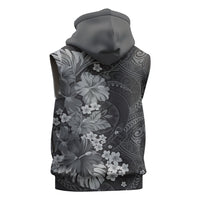 Pauli Hawai'i Hibiscus Sleeveless Zip Hoodie Polynesian Tribal Tattoo Pattern Floral Elements LT9 - Polynesian Pride