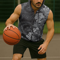 Pauli Hawai'i Hibiscus Sleeveless Zip Hoodie Polynesian Tribal Tattoo Pattern Floral Elements LT9 - Polynesian Pride
