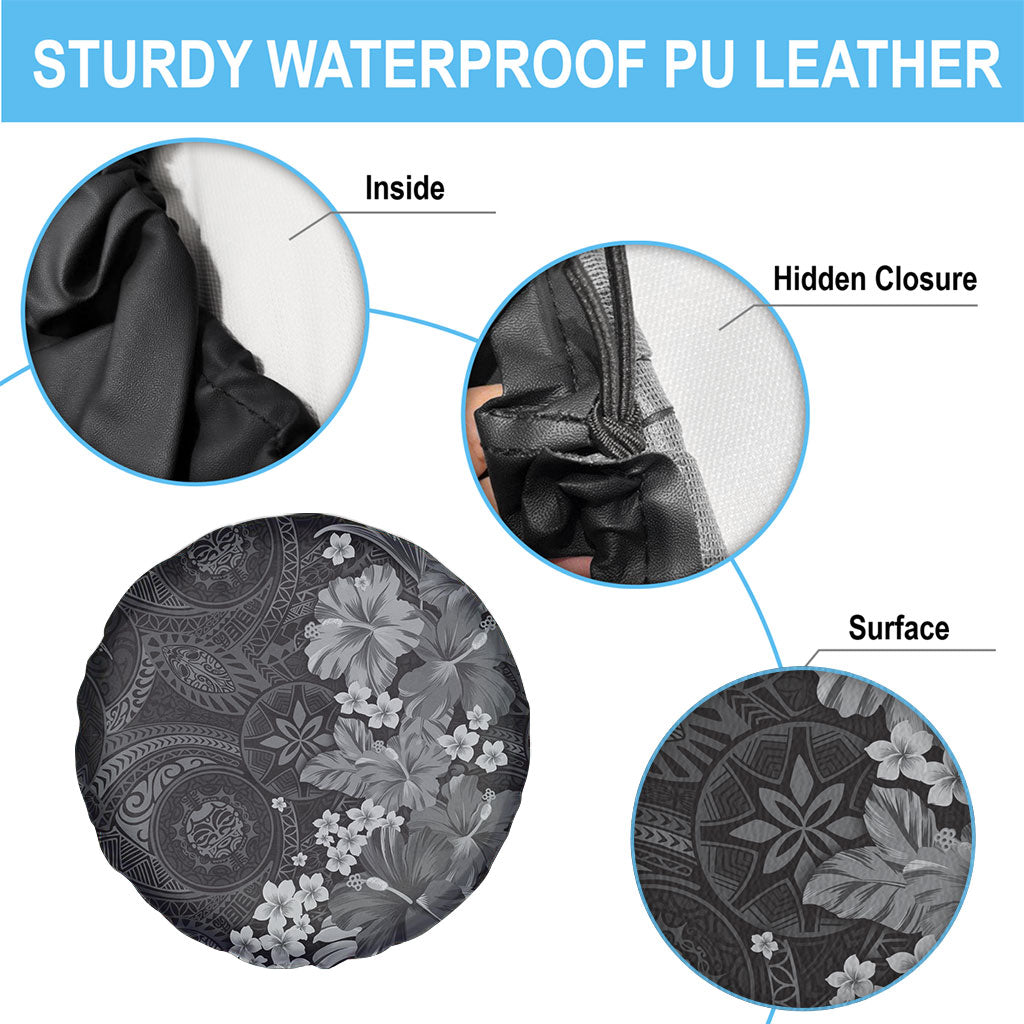 Pauli Hawai'i Hibiscus Spare Tire Cover Polynesian Tribal Tattoo Pattern Floral Elements LT9 - Polynesian Pride
