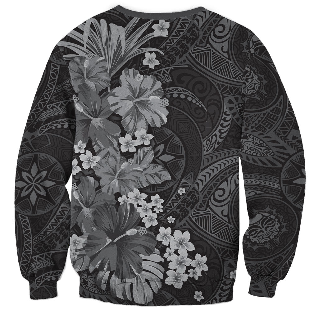 Pauli Hawai'i Hibiscus Sweatshirt Polynesian Tribal Tattoo Pattern Floral Elements LT9 - Polynesian Pride