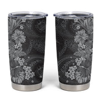 Pauli Hawai'i Hibiscus Tumbler Cup Polynesian Tribal Tattoo Pattern Floral Elements LT9 Soft Black - Polynesian Pride