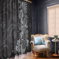Pauli Hawai'i Hibiscus Window Curtain Polynesian Tribal Tattoo Pattern Floral Elements LT9 - Polynesian Pride