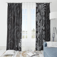 Pauli Hawai'i Hibiscus Window Curtain Polynesian Tribal Tattoo Pattern Floral Elements LT9 - Polynesian Pride