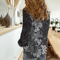 Pauli Hawai'i Hibiscus Women Casual Shirt Polynesian Tribal Tattoo Pattern Floral Elements LT9 - Polynesian Pride