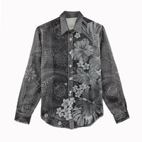 Pauli Hawai'i Hibiscus Women Casual Shirt Polynesian Tribal Tattoo Pattern Floral Elements LT9 - Polynesian Pride