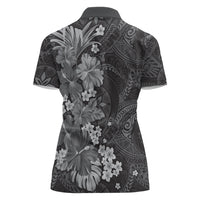 Pauli Hawai'i Hibiscus Women Polo Shirt Polynesian Tribal Tattoo Pattern Floral Elements LT9 - Polynesian Pride