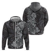 Pauli Hawai'i Hibiscus Zip Hoodie Polynesian Tribal Tattoo Pattern Floral Elements LT9 - Polynesian Pride