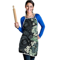 Pauliuli Hawai'i Hibiscus Apron Polynesian Tribal Tattoo Pattern Floral Elements LT9 - Polynesian Pride