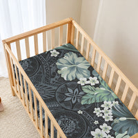 Pauliuli Hawai'i Hibiscus Baby Bed Cover Polynesian Tribal Tattoo Pattern Floral Elements LT9 - Polynesian Pride