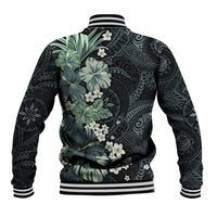 Pauliuli Hawai'i Hibiscus Baseball Jacket Polynesian Tribal Tattoo Pattern Floral Elements LT9 - Polynesian Pride