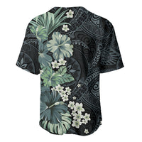 Pauliuli Hawai'i Hibiscus Baseball Jersey Polynesian Tribal Tattoo Pattern Floral Elements LT9 - Polynesian Pride