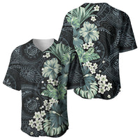 Pauliuli Hawai'i Hibiscus Baseball Jersey Polynesian Tribal Tattoo Pattern Floral Elements LT9 - Polynesian Pride