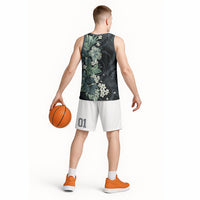 Pauliuli Hawai'i Hibiscus Basketball Jersey Polynesian Tribal Tattoo Pattern Floral Elements LT9 - Polynesian Pride