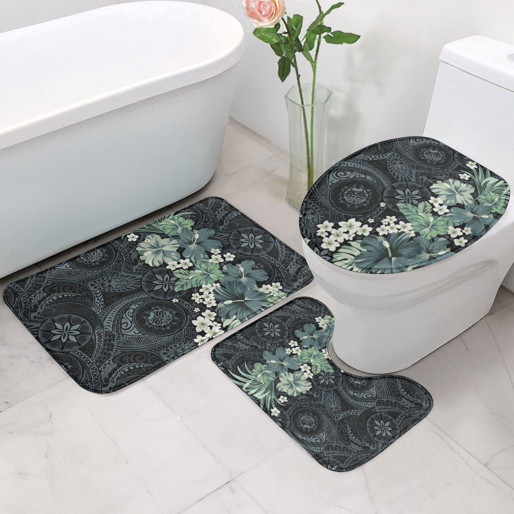Pauliuli Hawai'i Hibiscus Bathroom Set Polynesian Tribal Tattoo Pattern Floral Elements LT9 - Polynesian Pride