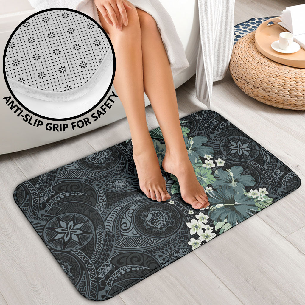 Pauliuli Hawai'i Hibiscus Bathroom Set Polynesian Tribal Tattoo Pattern Floral Elements LT9 - Polynesian Pride