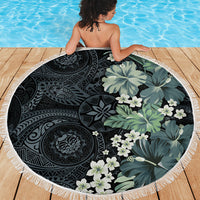 Pauliuli Hawai'i Hibiscus Beach Blanket Polynesian Tribal Tattoo Pattern Floral Elements LT9 - Polynesian Pride
