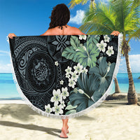 Pauliuli Hawai'i Hibiscus Beach Blanket Polynesian Tribal Tattoo Pattern Floral Elements LT9 - Polynesian Pride