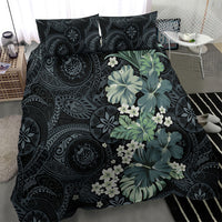 Pauliuli Hawai'i Hibiscus Bedding Set Polynesian Tribal Tattoo Pattern Floral Elements LT9 - Polynesian Pride