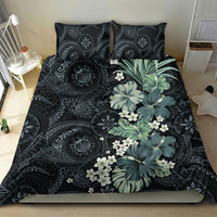 Pauliuli Hawai'i Hibiscus Bedding Set Polynesian Tribal Tattoo Pattern Floral Elements LT9 - Polynesian Pride