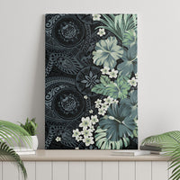 Pauliuli Hawai'i Hibiscus Canvas Wall Art Polynesian Tribal Tattoo Pattern Floral Elements LT9 - Polynesian Pride