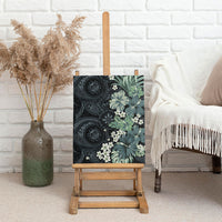 Pauliuli Hawai'i Hibiscus Canvas Wall Art Polynesian Tribal Tattoo Pattern Floral Elements LT9 - Polynesian Pride