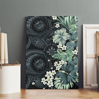 Pauliuli Hawai'i Hibiscus Canvas Wall Art Polynesian Tribal Tattoo Pattern Floral Elements LT9 - Polynesian Pride