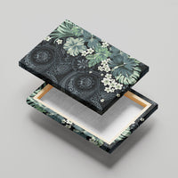 Pauliuli Hawai'i Hibiscus Canvas Wall Art Polynesian Tribal Tattoo Pattern Floral Elements LT9 - Polynesian Pride