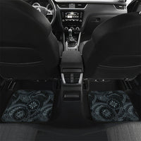 Pauliuli Hawai'i Hibiscus Car Mats Polynesian Tribal Tattoo Pattern Floral Elements LT9 Set 2pcs - Back Charcoal Blue - Polynesian Pride