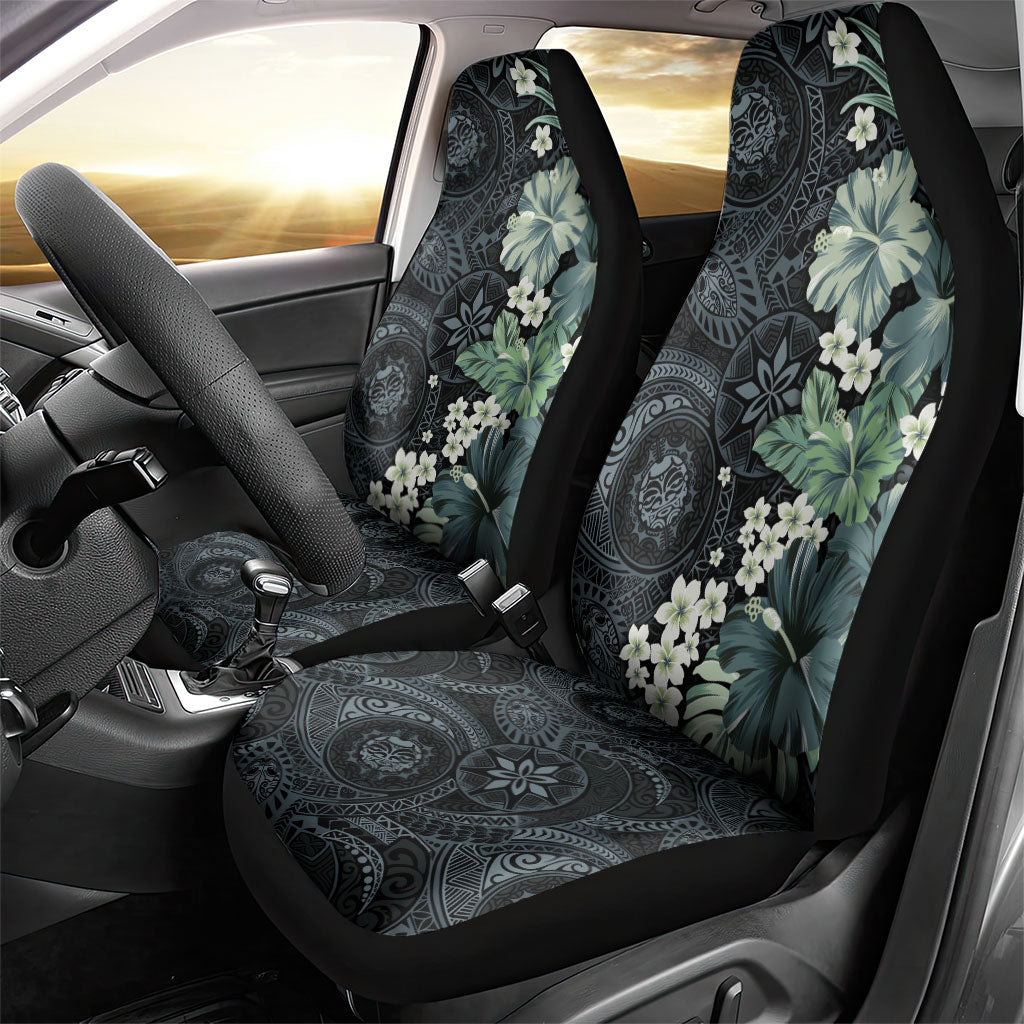 Pauliuli Hawai'i Hibiscus Car Seat Cover Polynesian Tribal Tattoo Pattern Floral Elements LT9 - Polynesian Pride