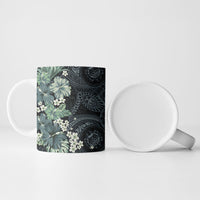 Pauliuli Hawai'i Hibiscus Ceramic Mug Polynesian Tribal Tattoo Pattern Floral Elements LT9 - Polynesian Pride