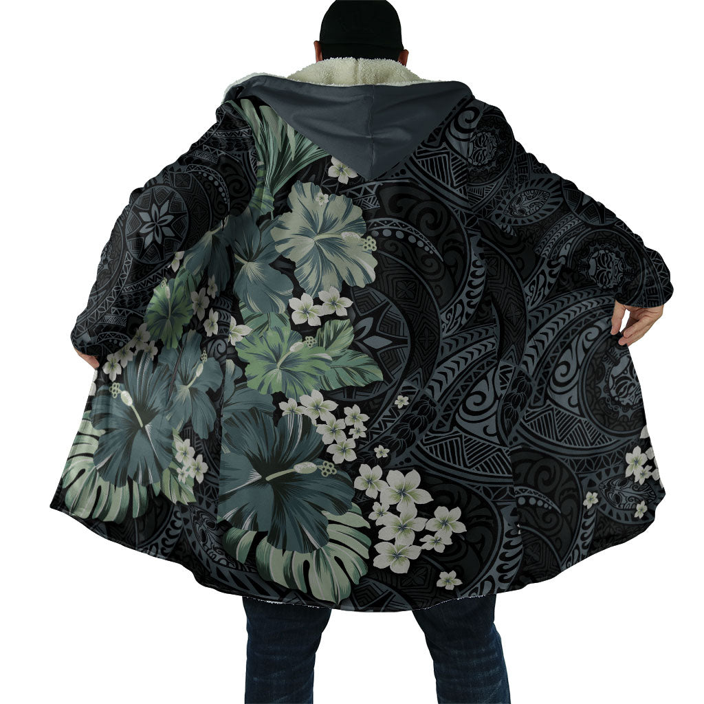 Pauliuli Hawai'i Hibiscus Cloak Polynesian Tribal Tattoo Pattern Floral Elements LT9 - Polynesian Pride
