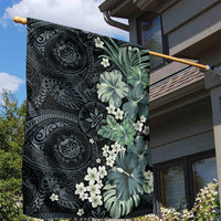 Pauliuli Hawai'i Hibiscus Garden Flag Polynesian Tribal Tattoo Pattern Floral Elements LT9 - Polynesian Pride