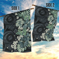 Pauliuli Hawai'i Hibiscus Garden Flag Polynesian Tribal Tattoo Pattern Floral Elements LT9 - Polynesian Pride