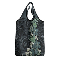Pauliuli Hawai'i Hibiscus Grocery Bag Polynesian Tribal Tattoo Pattern Floral Elements LT9 - Polynesian Pride