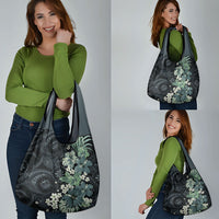 Pauliuli Hawai'i Hibiscus Grocery Bag Polynesian Tribal Tattoo Pattern Floral Elements LT9 - Polynesian Pride