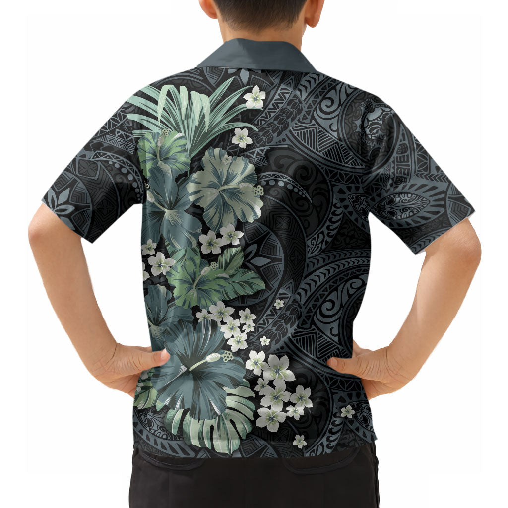 Pauliuli Hawai'i Hibiscus Hawaiian Shirt Polynesian Tribal Tattoo Pattern Floral Elements LT9 - Polynesian Pride