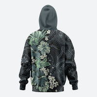 Pauliuli Hawai'i Hibiscus Hoodie Polynesian Tribal Tattoo Pattern Floral Elements LT9 - Polynesian Pride
