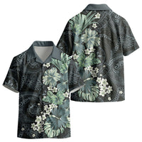 Pauliuli Hawai'i Hibiscus Kid Hawaiian Shirt Polynesian Tribal Tattoo Pattern Floral Elements LT9 - Polynesian Pride