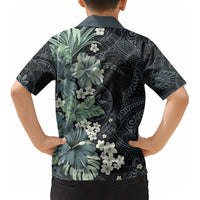 Pauliuli Hawai'i Hibiscus Kid Hawaiian Shirt Polynesian Tribal Tattoo Pattern Floral Elements LT9 - Polynesian Pride