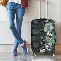 Pauliuli Hawai'i Hibiscus Luggage Cover Polynesian Tribal Tattoo Pattern Floral Elements LT9 - Polynesian Pride