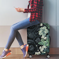 Pauliuli Hawai'i Hibiscus Luggage Cover Polynesian Tribal Tattoo Pattern Floral Elements LT9 - Polynesian Pride