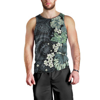 Pauliuli Hawai'i Hibiscus Men Tank Top Polynesian Tribal Tattoo Pattern Floral Elements LT9 - Polynesian Pride