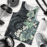 Pauliuli Hawai'i Hibiscus Men Tank Top Polynesian Tribal Tattoo Pattern Floral Elements LT9 - Polynesian Pride